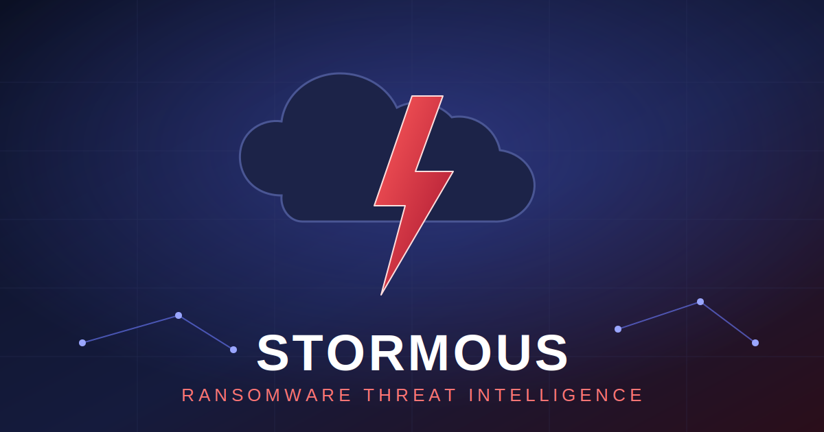 Stormous ransomware threat intelligence banner